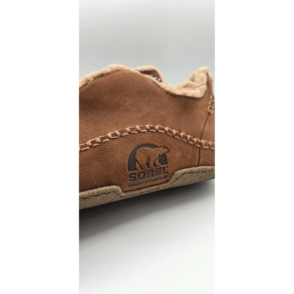 Sorel Manawan II Men's Slippers Size 11 Brown Suede Fleece Moccasin Slip On